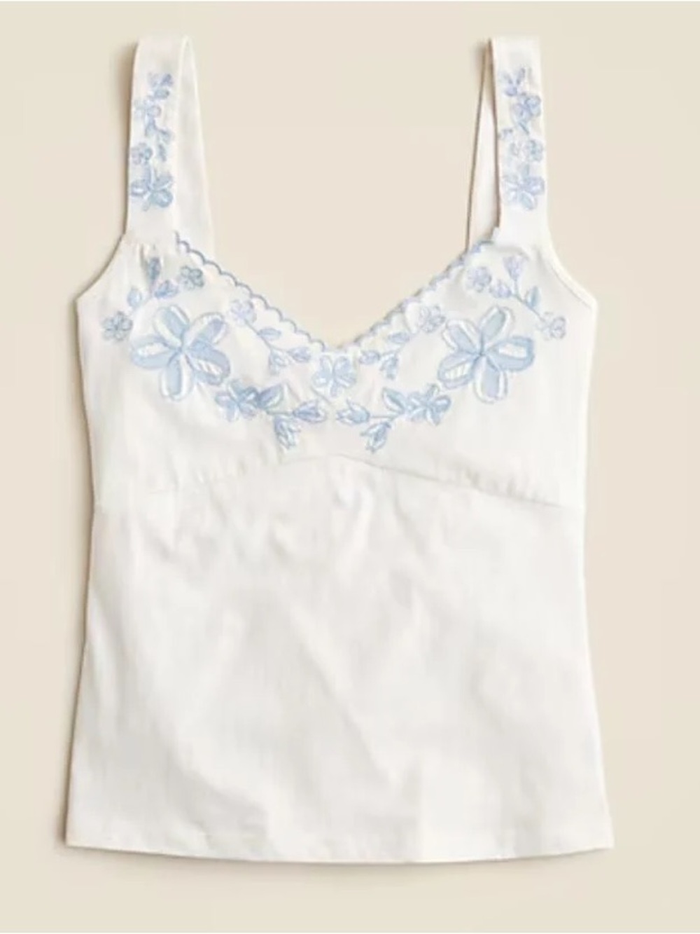J. Crew Embroidered Tank Top